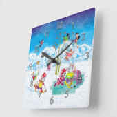 ホッケー スクエア壁時計 (傾斜)