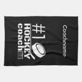 ホッケー·スケート·タオルコーチ1号白黒 キッチンタオル (横)