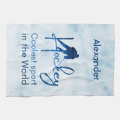 ホッケー·スケート·タクールオル·スポーツ·ブルー キッチンタオル (横)