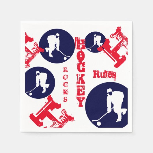ホッケー スタンダードカクテルナプキン (正面)
