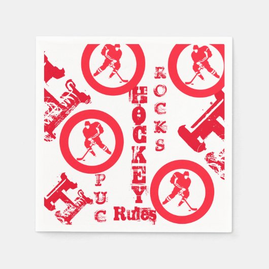 ホッケー スタンダードカクテルナプキン (正面)