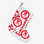 ホッケー スモールクリスマスストッキング (正面 (吊り時))