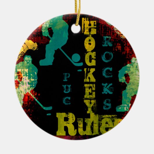 ホッケー セラミックオーナメント (正面)