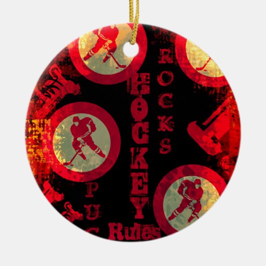 ホッケー セラミックオーナメント (正面)