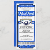 ホッケー チケット バー ミツバ 祝賀会 招待状 (正面/裏面)