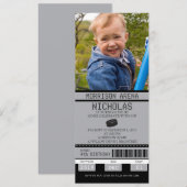 ホッケー チケット 誕生日 招待状 (正面/裏面)