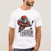 ホッケー・バッドジャー - 氷上の猛者 Tシャツ (正面)
