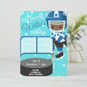 ホッケー パーティー カジュアル バースデー インビテーション カード (スタンド正面)