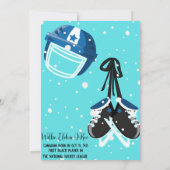 ホッケー パーティー カジュアル バースデー インビテーション カード (裏面)