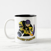 ホッケー·ファナティック·マグ最高の-ホッケーファンへの贈り物 ツートーンマグカップ (左)