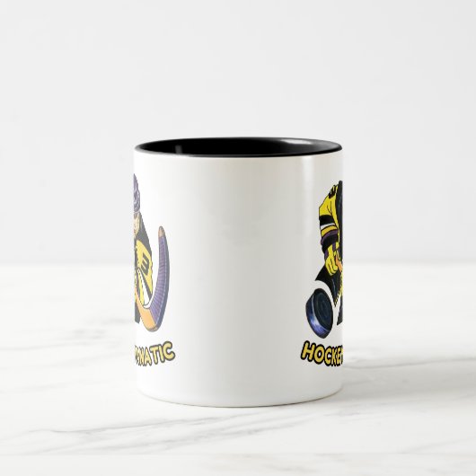 ホッケー·ファナティック·マグ最高の-ホッケーファンへの贈り物 ツートーンマグカップ (中央)
