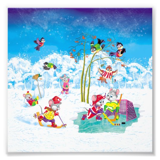 ホッケー フォトプリント            (正面)