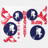 ホッケー フリースブランケット (正面(横))