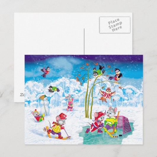 ホッケー ポストカード (正面/裏面)