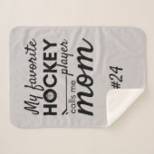 ホッケー·マム·リンク·ギア·ブランケッお気に入りのト·プレーヤー·グレイ シェルパブランケット (正面(横))