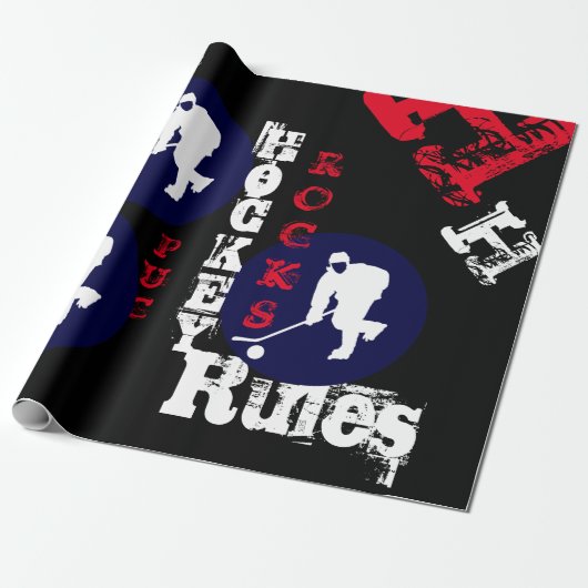 ホッケー ラッピングペーパー (アンロールド)