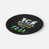 ホッケー·ラバー|アイスホッケーが私の魂を温める ペーパープレート (アングル)