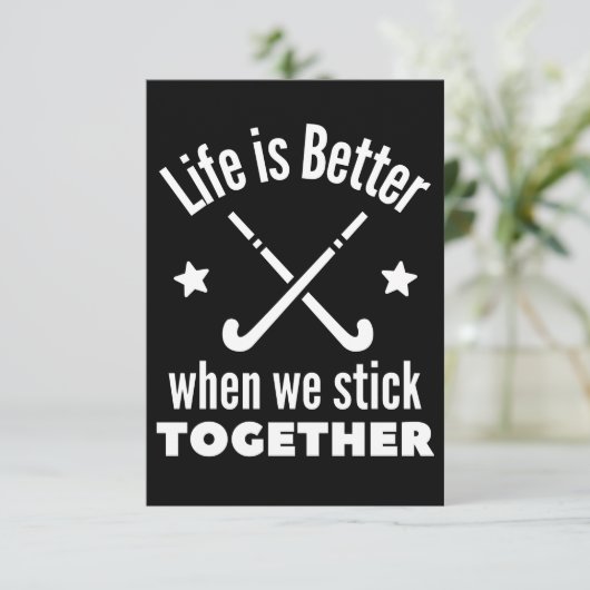 ホッケー: 一緒にいる人生はもっと楽しい。 カード (スタンド正面)