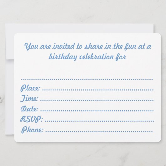 ホッケー 招待状 (裏面)