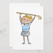 ホッケー 招待状 (正面/裏面)