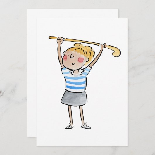 ホッケー 招待状 (正面/裏面)