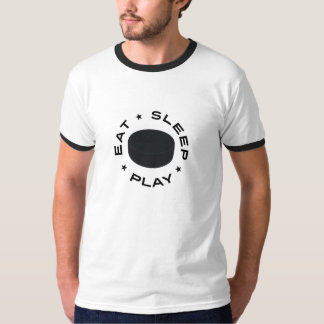 ホッケー-睡眠の演劇を食べて下さい Tシャツ