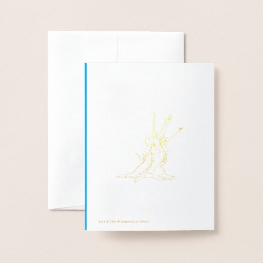 ホッケー 箔カード (裏面封筒付き)