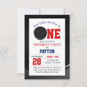 ホッケー 1歳の誕生日 招待状 (正面)