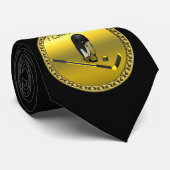 ホッケーIスティックとヘルメットを使用したカスタムデザインが大好き ネクタイ (ロール)