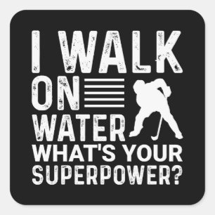 ホッケーI Walk On Waterボタン スクエアシール