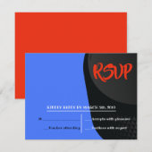 ホッケーPUCKバーバー（ユダヤ教の）バル・ミツバー返信カード 出欠カード (正面/裏面)