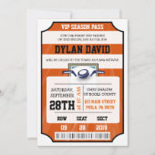 ホッケーVIPチケット バー・バット・ミツバ祭 招待状 (正面)