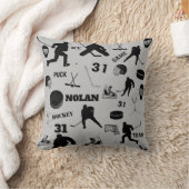 ホッケ熱狂するーパーソナライズされた枕 クッション (ブランケット)