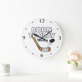 ホッケ生まれーマン·ケイブ·キッズ·ルーム·デコール ラージ壁時計 (ホーム)
