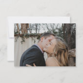 ホッシンプルトオーバーレイ黒と白結婚の 出欠カード (裏面)