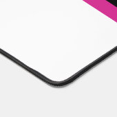 ホッシンプルトピンクの白黒ピローストライプル デスクマット (コーナー)