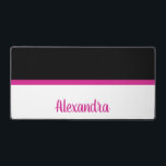 ホッシンプルトピンクの白黒ピローストライプル デスクマット<br><div class="desc">ホッシンプルトピンクの白黒ピローストライプル</div>