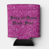 ホッスタイリッシュトピンクグリッターステイアットホームロックスター 缶クーラー (裏面)