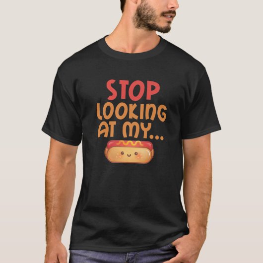 ホッストップトドッグ好きを見る Tシャツ (正面)