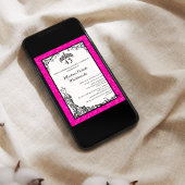 ホッスペインのトピンクブラックシック45thバースデーパーティー 招待状