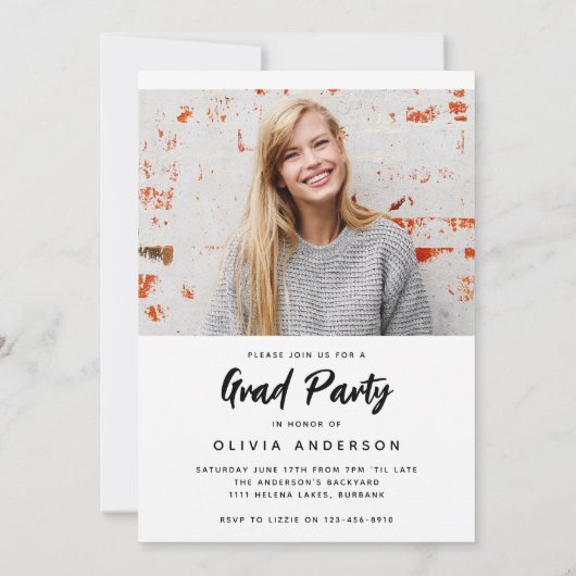 ホッタバイワンディグフォトコラージンググラードパーティー 招待状 (裏面)