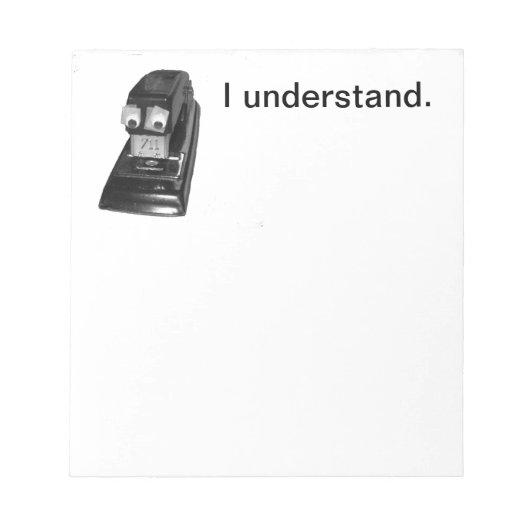 ホッチキス男メモ帳 ノートパッド (正面)