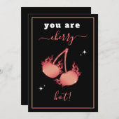 ホットさくらんぼプンロマンチックバレンタインズデイガールフレンド シーズンカード (正面/裏面)