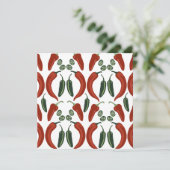 ホットでスパイシーなハラペーニョチーズの模様のアート シーズンカード (スタンド正面)