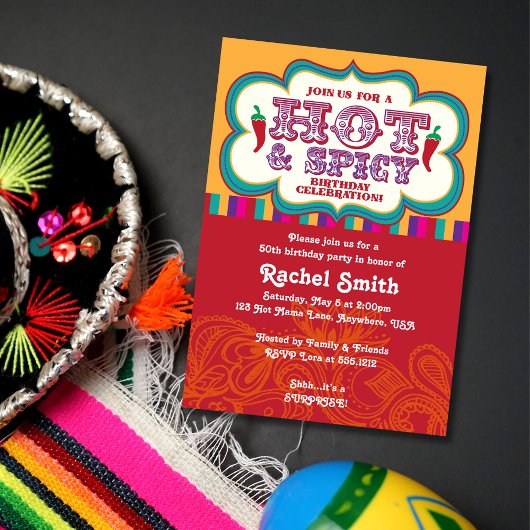 ホットでスパイシーな誕生日招待状 招待状