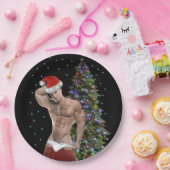 ホットなハンクバフサンタクリスマスパーティー ペーパープレート (パーティー)