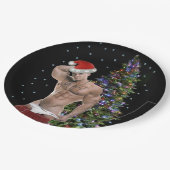 ホットなハンクバフサンタクリスマスパーティー ペーパープレート (アングル)