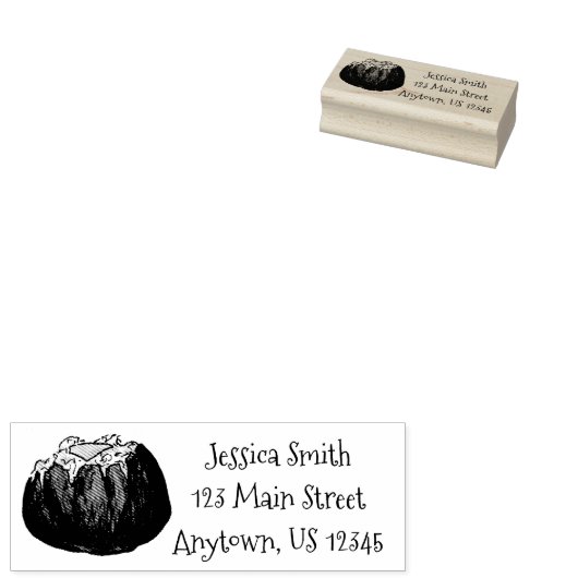 ホットアイダホ焼いたポテトとバターグルメ粉 ラバースタンプ (押印)