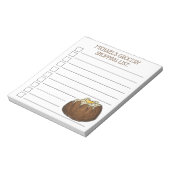 ホットアイダ焼いたホポテトグパーソナライズされたロッサリーリスト ノートパッド (回転)