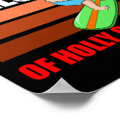 ホットアスサーファーサンタクリスマスパーティークリスマス7月 ポスター (角)